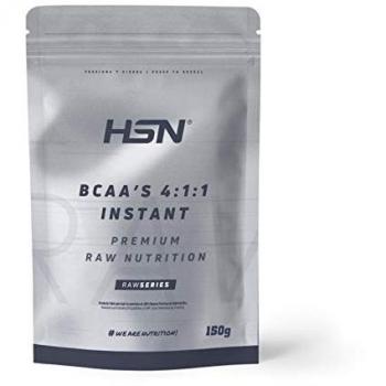BCAA 4:1:1 en Polvo de HSN | Aminoácidos Ramificados Veganos, Sin Gluten y Sin Lactosa | Sabor Neutro | 150g