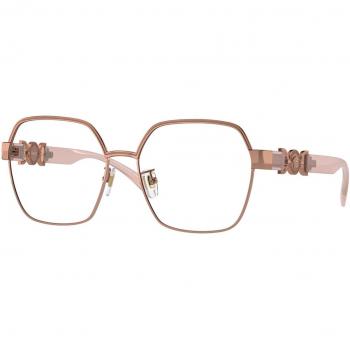 Versace VE1291D Asian Fit 1412 Women’s Eyeglasses Rose-Gold Size 56 - Blue Light Block Available