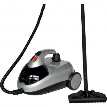 Vaporeta Limpiadora al Vapor Clatronic DR 3280, 1500W, 4 Bares de Presión, con 10 Accesorios, Color Negro y Plata