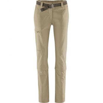 Maier Sports Arolla Women's Zip-Off Outdoor Pants with 3 Pockets, Regular Fit, Dark Beige
