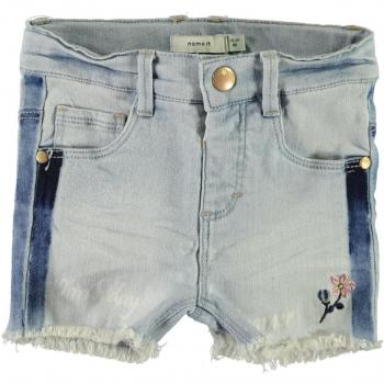 NAME IT - Pantalón corto - para niña Mezclilla De Color Azul Claro 104 cm