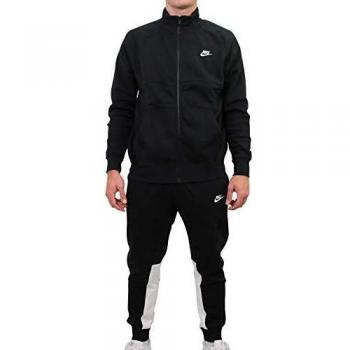 NIKE M NSW CE TRK Suit FLC Chándal, Hombre, Black/Black/White/