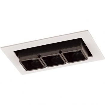 Lámpara empotrable de techo técnica y moderna Harper Blanco negro LED 3000K 350lm