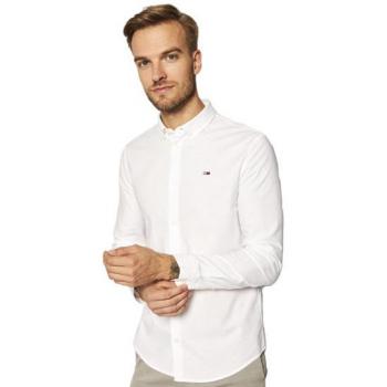 Tommy Jeans - Camisa Oxford Hombre Slim Fit de Algodón