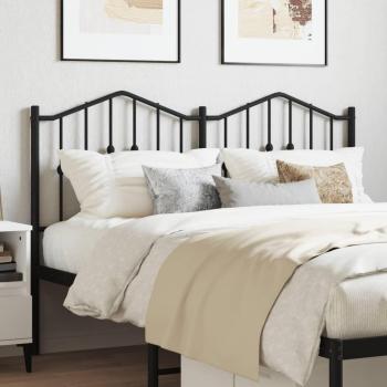 vidaXL Metal Headboard Black 135 cm