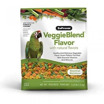ZuPreem 230361 Veggieblend Caged Medium And Large Bird Food, 3.25-Pound