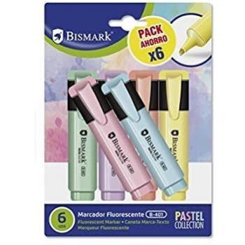 Rotulador Fluorescente Pastel Blister 6 Unidades 11,5x2,5cm