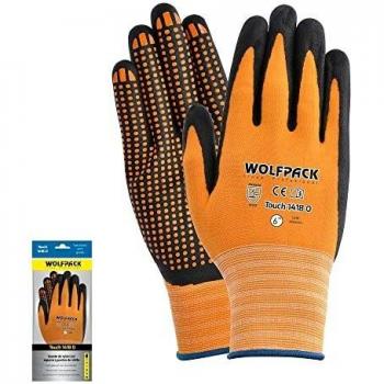 Guantes Nylon Con Palma En Foam y Puntos Nitrilo Touch 6