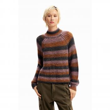 Desigual Chic Turtleneck Sweater with Contrast Details - L