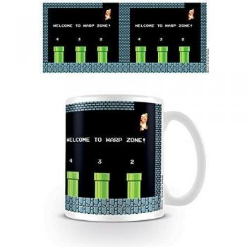 Super Mario Warp zona taza de cerámica, multicolor