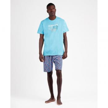 Pijama Manga Corta Ocean Life azul Admas