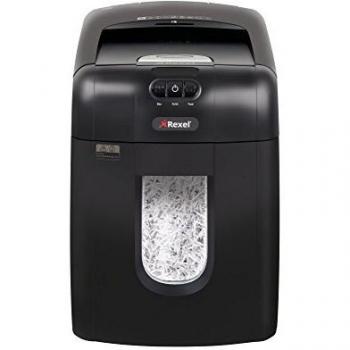 Rexel Destructora de Papel Automática Auto+ 130X, Microcorte de Seguridad P4, 130 Hojas, Depósito de 26L, Para Casa y Oficinas Pequeñas, Negro, 2102559EUA