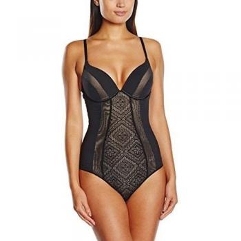Wonderbra Ultimate Silhouette Dentelle - Body Shaping Mujer, Noir, 95BB