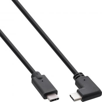 Cable USB 3.2 Gen 2 Tipo C Angulado Negro 1 m