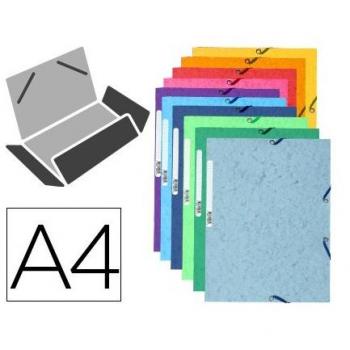 Carpeta Exacompta con gomas y tres solapas DIN A4 de colores surtidos