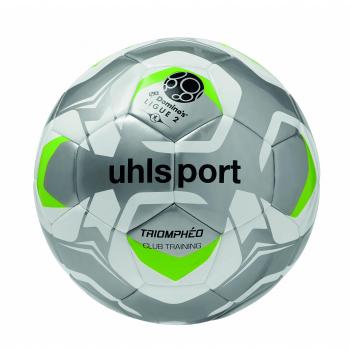 Uhlsport Triomphéo Club Training Balones de Fútbol, Unisex, Plateado/Negro / Verde
