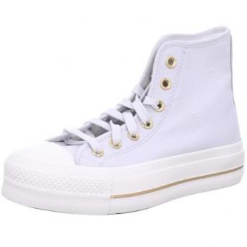 Zapatillas deportivas de mujer Converse Chuck Taylor All Star Lift Hi Barely, características: diseño elevado, plataforma, estilo casual, color gris, marca Converse