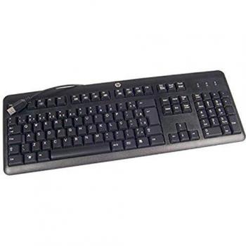 Teclado USB QWERTY Internacional HP 672647-L33 Negro