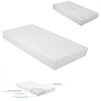 Colchón de cuna Air Sense Aloe 60x120x14 cm desenfundable, espuma 3D, color blanco