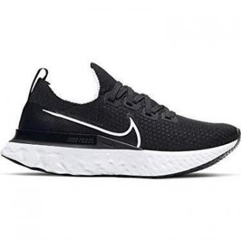 Nike W React Infinity Run FK, Zapatos para Correr para Mujer, Black/White/Dark Grey, 36.5 EU