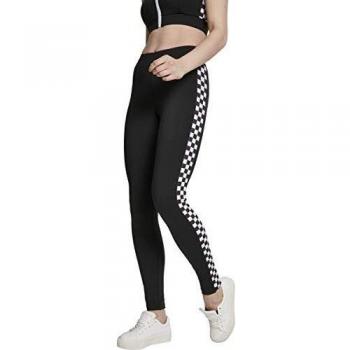 Urban Classics Women's Side Check Leggings - Black/White Chess Pattern