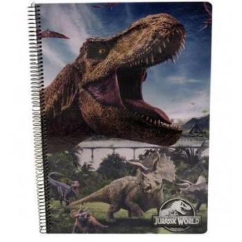 Cuaderno Folio 80 Hojas Jurassic World Universal Studios