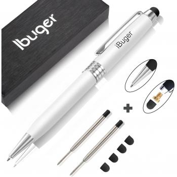 Lápiz capacitivo-iBuger 2 en 1 Lápices Bolígrafos con 4 Piezas de Goma de Repuesto Puntas para Apple iPad, iPhone, iPod, Kindle, Samsung Galaxy, HTC