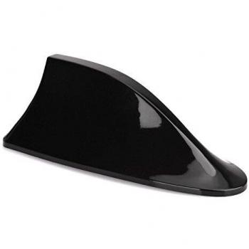 Antena universal para coche Lumiereholic Antena Aleta de tiburón Shark plástico duro AM/FM universal brillante negro Antena universal car Antenna With Radio coche Accessories Negro M018