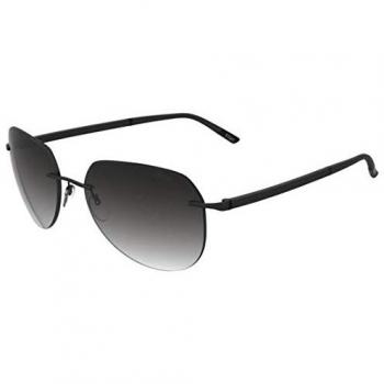 Unisex Black Dark Grey Sunglasses - Silhouette SUN C-2, One Size