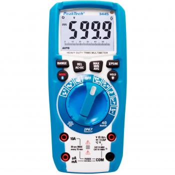 Multímetro Digital PEAKTECH 3445 - 6000 Cuentas, TRMS, IP67, Bluetooth