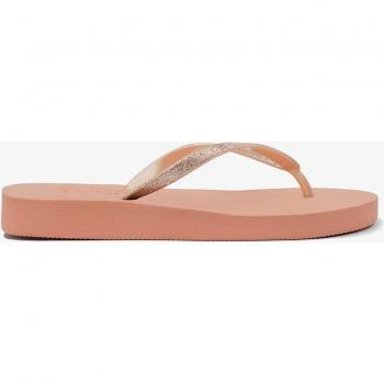 Chanclas de dedo de mujer con glitter color rosa
