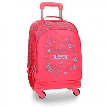 Movom Enjoy Mochila 4 ruedas Rosa 32x44x21 cms Poliéster 29.57L