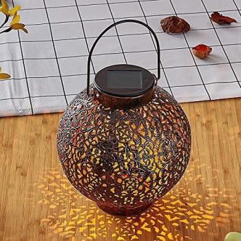 Farolillo LED solar Dunjaris, ornamentación en cobre