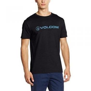 Volcom Euro Pencil Bsc Ss - Camiseta de manga corta para hombre, color negro, talla M