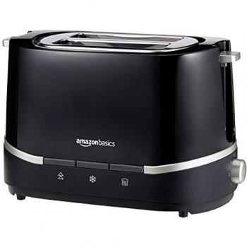 AmazonBasics - Tostadora (800 W, 2 ranuras), color negro
