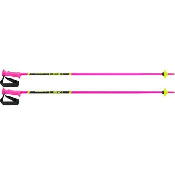 Leki Racing Kids Bastones de Esquí para Niños (Color Rosa) - Alpino, Diseño Ligero, Ajustables, Empuñadura Ergonómica, Material Resistente