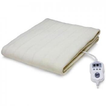 Montiss WBE6245M manta eléctrica-White poliéster - 160 x 80 cm