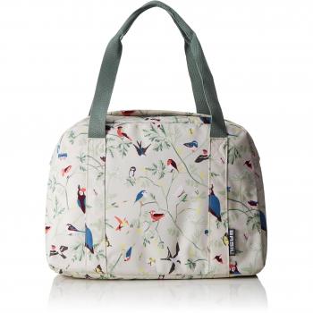 Basil WANDERLUST-CARRY ALL BAG, bike handbag, Hook On-system, reflective stripes 18L, Ivory