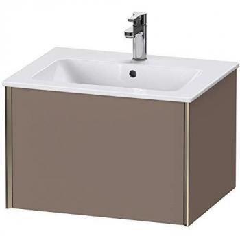 Mueble Bajo Lavabo Murales Duravit XViu 61 x 40 x 48 cm, 1 Cajón, Acabado Champagne Mate/Basalto Mate
