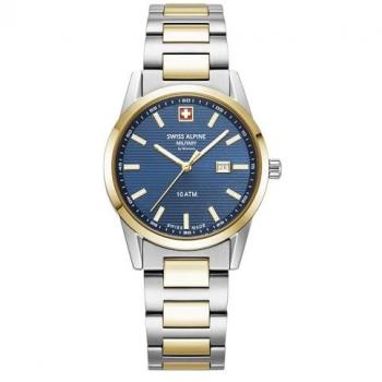 Reloj de Mujer Swiss Alpine Military Argos Bicolor Azul 34mm 10ATM