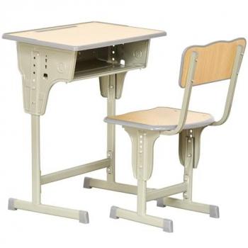 Juego de Escritorio y Silla Infantil Ajustable para Niños +6 Años con Cajón y Gancho Natural 60x40x76 cm
