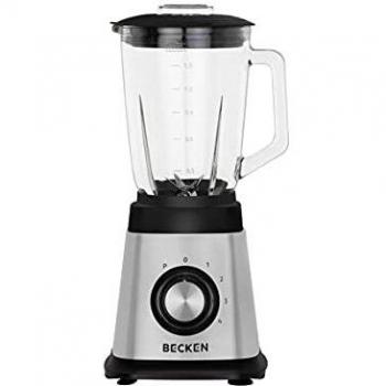 Becken Batidora de Vaso, Jarra de Cristal, 1.5L, 1000W, Acero Inoxidable