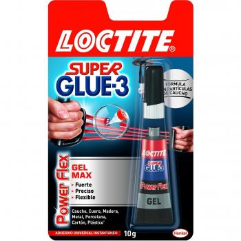 Loctite Super Glue-3 Power Flex formato gel Control, adhesivo instantáneo, 10gr