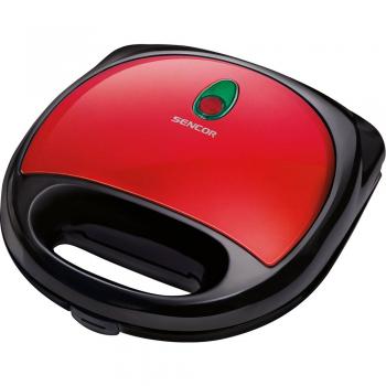 Sandwichera Sencor SSM 4304RD, Tostadora de Panini, Color Rojo y Negro, Dimensiones 23.8x23.4x10.5 cm