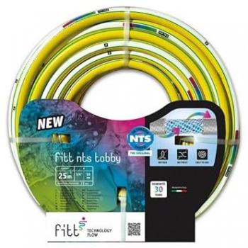 Manguera de Jardín Tobby NTS 25mm Rollo 50m - Sistema No Torsión, 4 Capas, Suave