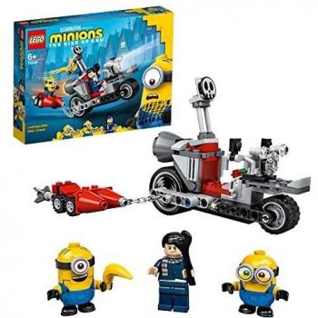 LEGO 75549 Minions Persecución en la Moto Imparable, Juguete de Construcción con Figuritas de Gru, Stuart y Bob