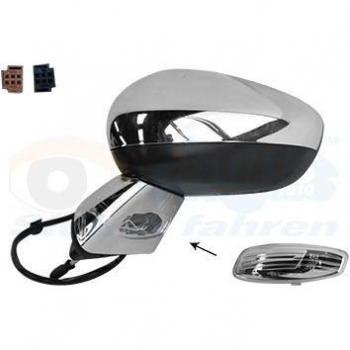 Espejo retrovisor VAN WEZEL 1075825, tipo: espejo retrovisor, características: diseño específico para vehículos, ajuste manual o eléctrico (dependiendo del modelo), cristal convexo para mayor visibilidad, acabado en color negro,