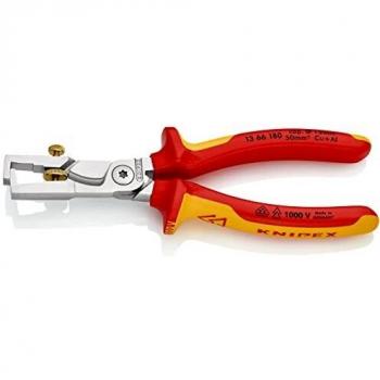 Knipex StriX® Desaislador de Aislamiento con Corte de Cables 180 mm, Aislado VDE, Mango Bi-Material