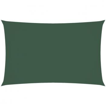 Toldo de vela rectangular tela oxford verde oscuro 4x7 m