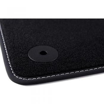 tuning-art V212 Exclusive Alfombrillas para VW UP Skoda Citigo Seat MII, Costura:Plata